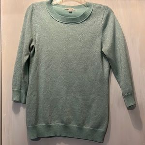 Sparkly aqua sweater